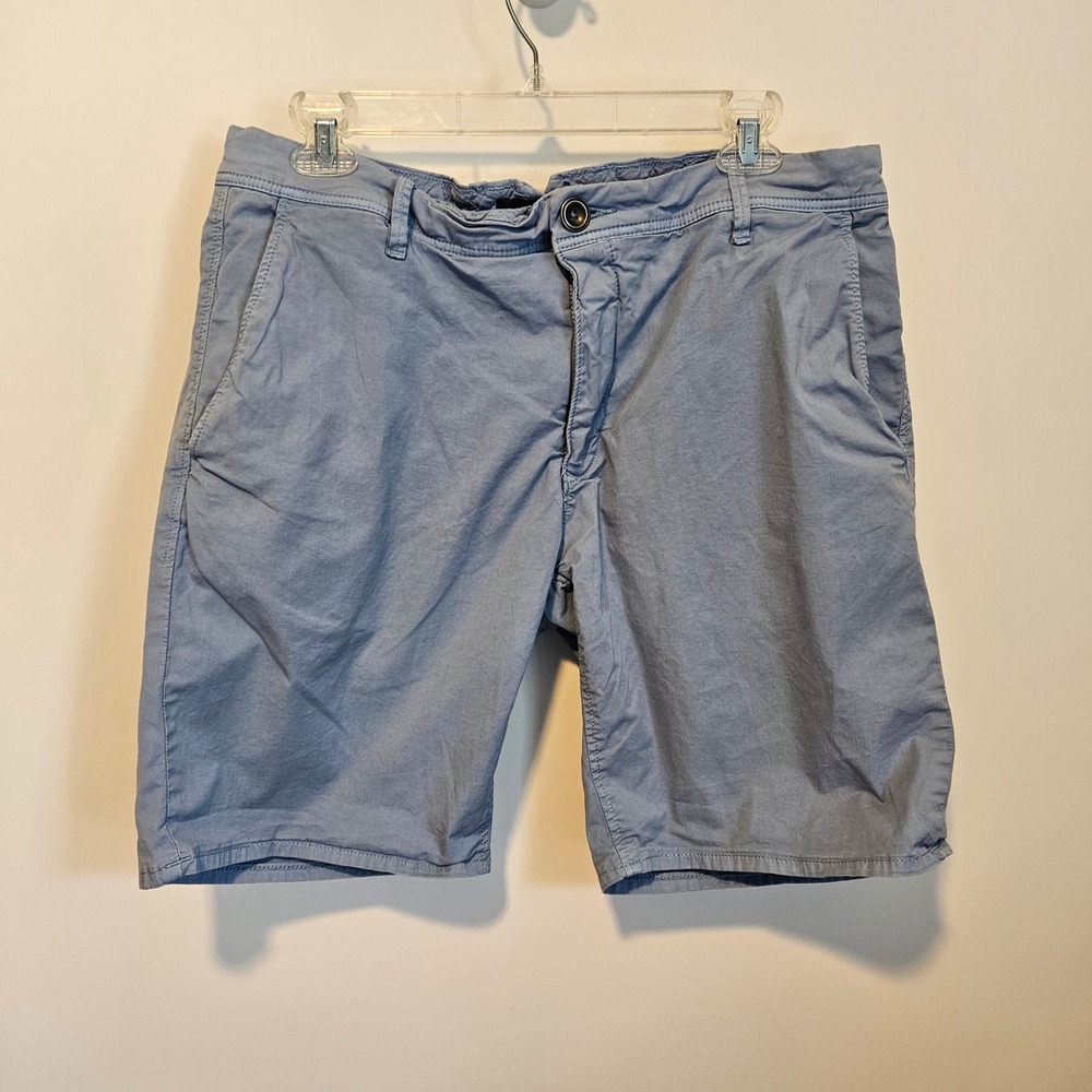 Rodd & Gunn Chino Shorts Size 34 Blue Casual Summer 9" Inseam Custom Fit Basic